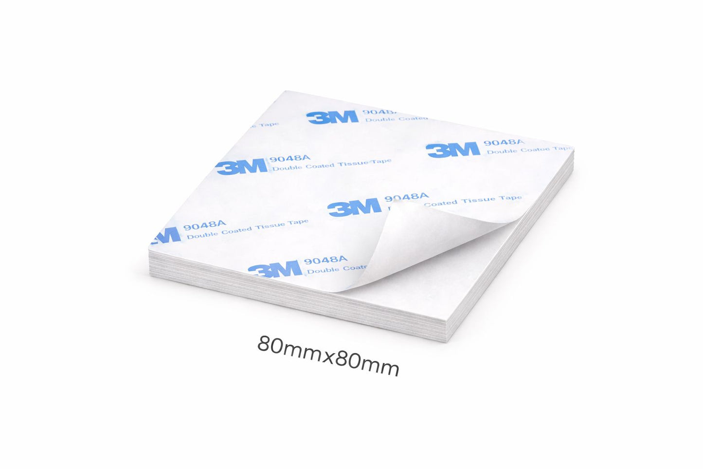 3M tape 80mm white square on a white background